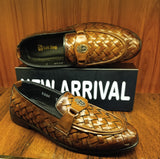 Synthetic Leather Braided Two Tone Formal